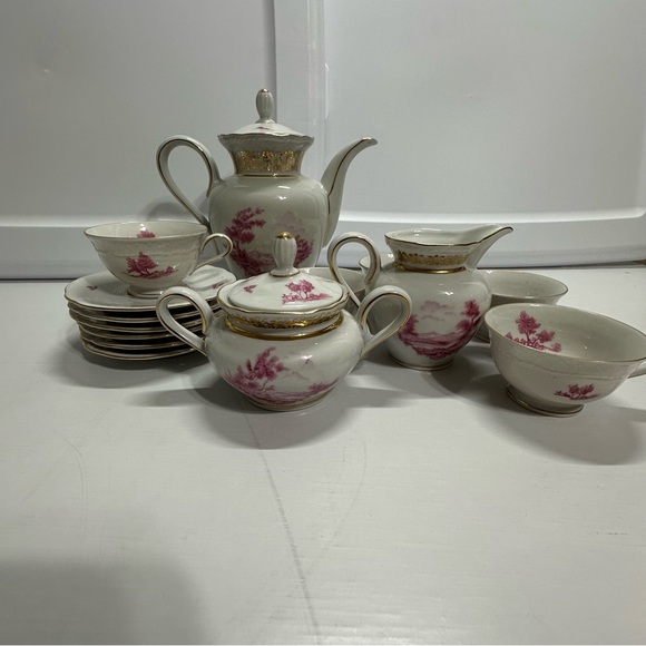 Vintage Winterling Bavaria Germany coffee/Tea set 14 pc set gold trim. - Picture 13 of 15